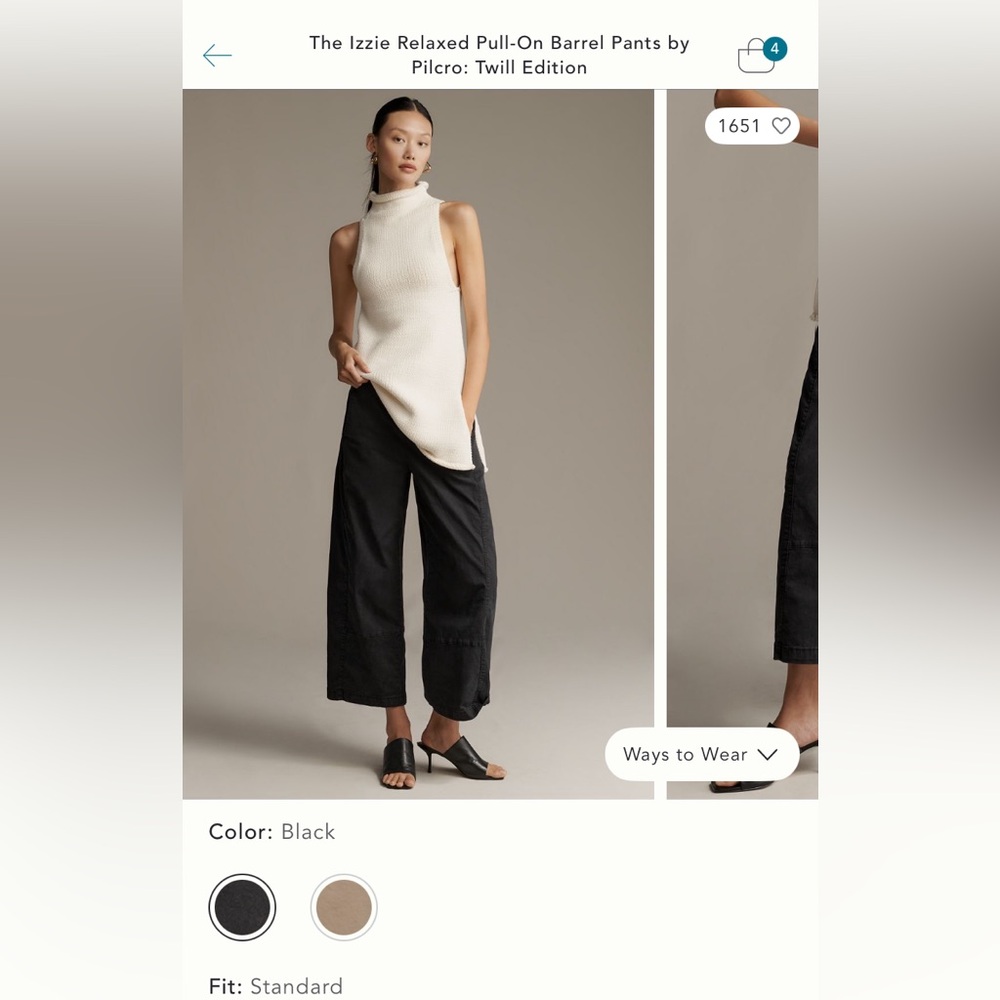 Pilcro Pull-on Izzie Tencel Barrel Leg Pants in Olive